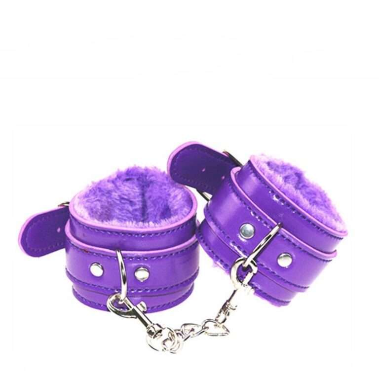 Pu Leather Handcuffs Purple Colour