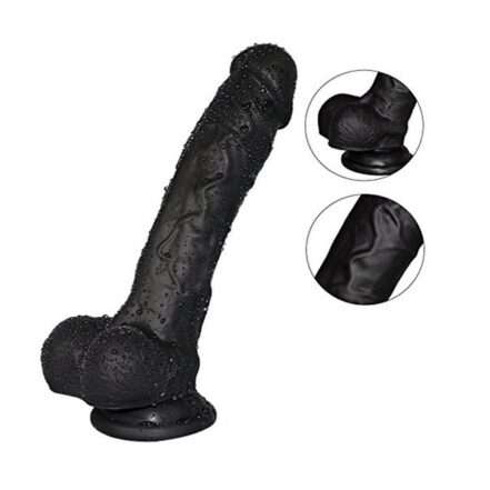 9.45 Inches Realistic Black Dildos With Strong Suction Cup