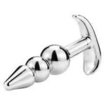 Anchor Shape 3 Beaded Steel Anal Buttplug For Unisex Toys