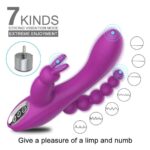 Triple Motor High-Frequency G-spot Clitoris 3 In 1 Vibrator -Purple