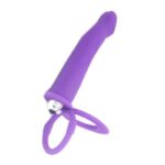 Beginners Double Penetration Vibrator Penis Strapon Anal Dildo Purple