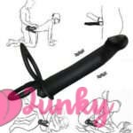 Double Penetration Dildo Sleeve Strapon Anal Dildo Black