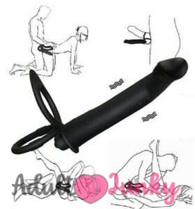 Double Penetration Dildo Sleeve Strapon Anal Dildo Black