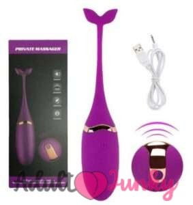 Fish Shape 10 Vibration Wireless Egg Vibrators Purple