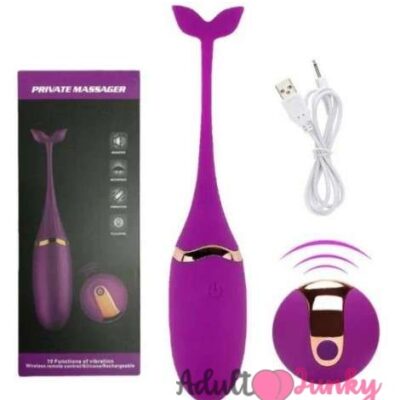 Fish Shape 10 Vibration Wireless Egg Vibrators Purple