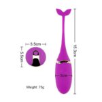 Fish Shape 10 Vibration Wireless Egg Vibrators Purple
