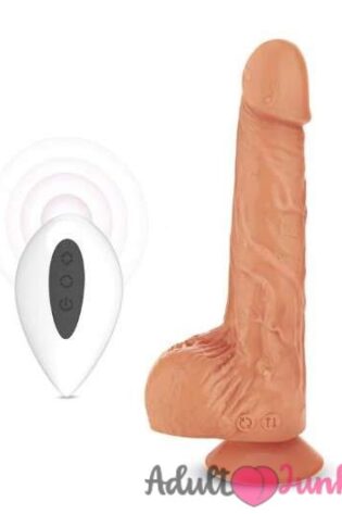 8.3 Inches Phanxy Automatic Up Down Rotating Vibration Realistic Dildo -Flesh