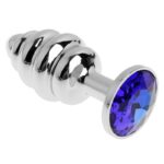 Spiral Beaded Stainless Steel Anal Buttplug For Unisex Toys