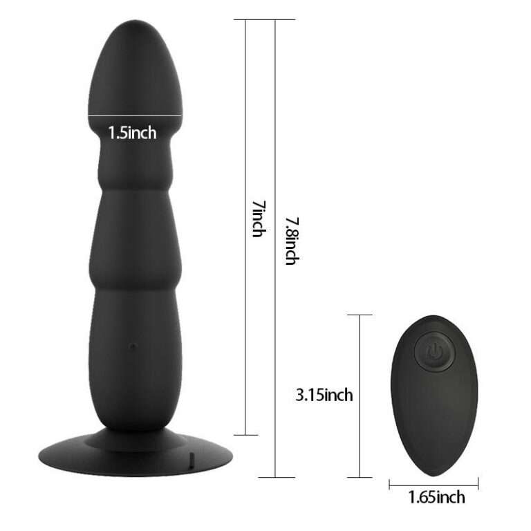 Strong Suction Cup With Balck Prostate anal Buttplu Vibartor Black