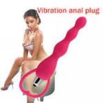 Anal Vibrator Beaded Long Size-Pink