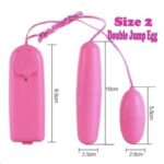 Dual Vibrator Bullets Multispeed Eggs -Pink