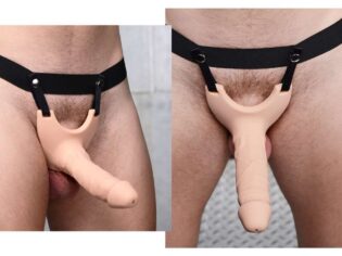 Strapon Hollow Instant Enhancement Sleeve Dildo For Men