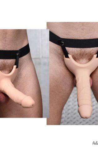 Strapon Hollow Instant Enhancement Sleeve Dildo For Men