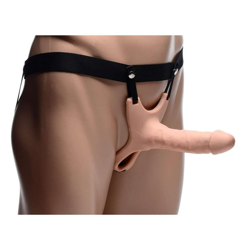 Strapon Hollow Instant Enhancement Sleeve Dildo For Men - Image 5