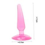 Pink Jelly Anal Plug With Strong Suction Cup