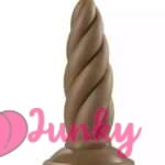New Large Spiral Anal Buttplug -Brown