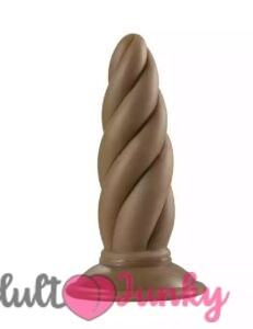 New Large Spiral Anal Buttplug -Brown
