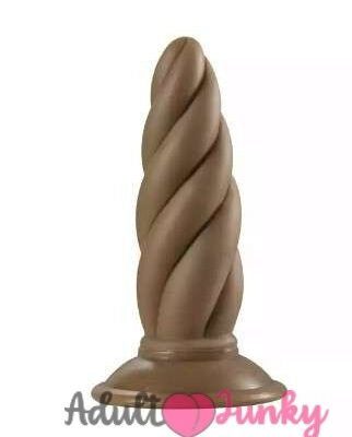 New Large Spiral Anal Buttplug -Brown