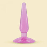 Pink Jelly Anal Plug With Strong Suction Cup