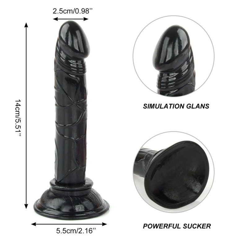 Solid Penis Dildo Mini Size Black