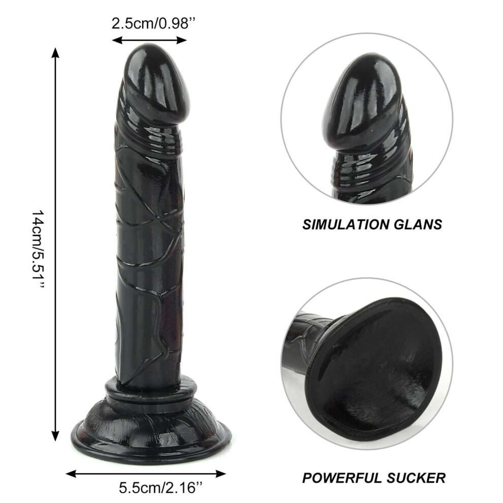 5.5 Inches Mini Anal Dildo -Black - Image 6