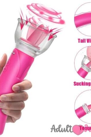 Tongue Licking Sucking Vibrator -Pink