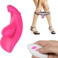 Remote Control Wearable Pink Panty Vibrator For Couple