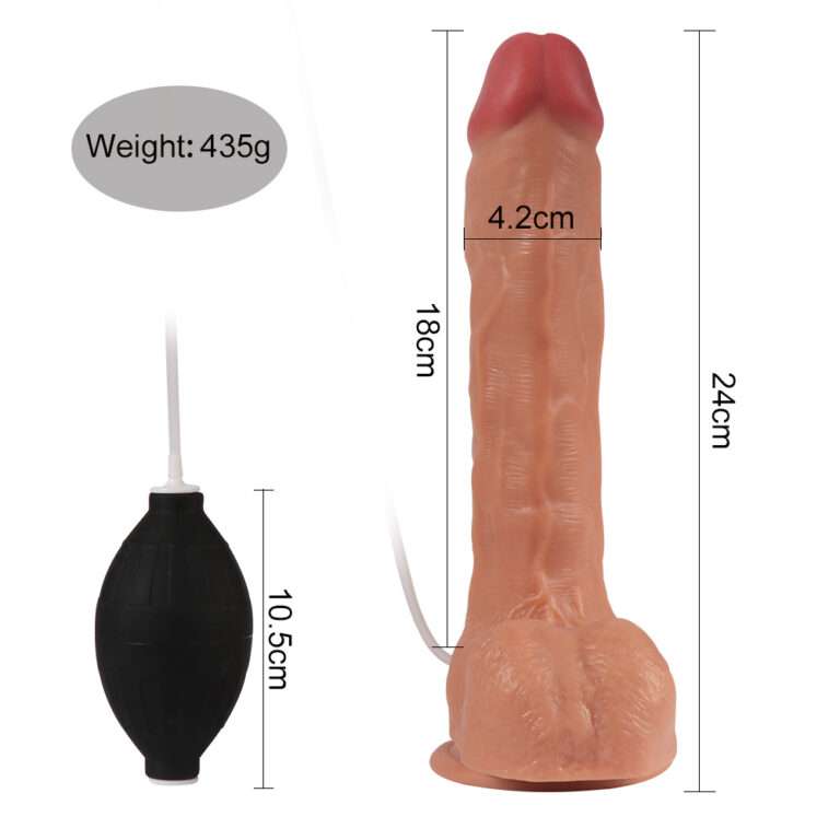 Real Skin Water Pump With Penis Dildos For Women