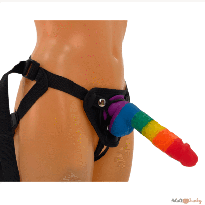 Life Like Rainbow Strapon Dildo For Women