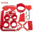 Premium Quality Red Colour BDSM Bondage Kit 10 Pieces
