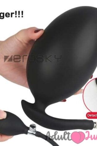 Super Huge Yunman Black Inflatable Dildo Anal Plug