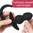 Silicone Dog Tail  Black Dildo Anal Beads Stimulation Butt Plug