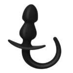 Silicone Dog Tail  Black Dildo Anal Beads Stimulation Butt Plug