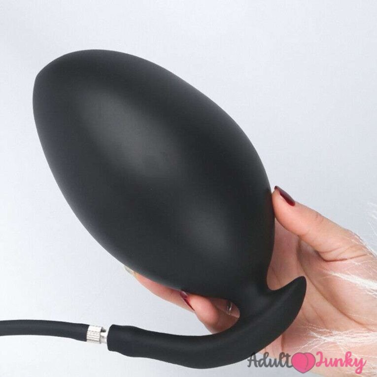 Mini Air Pump Inflatable Black Anal Plug