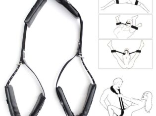 BDSM Neck Leg Spreader Strap Slave Thigh Cuffs Swing Bondage Restraints