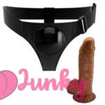 Dual Skin Solid Starpon Dildo Chocolate Brown