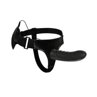 Black Pretty Love Marvin Vibrating Hollow Strapon Dildo For Male