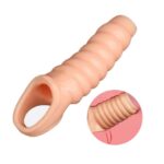 Realistic Soft Ribbed Penis Enhancer Sheath For Men