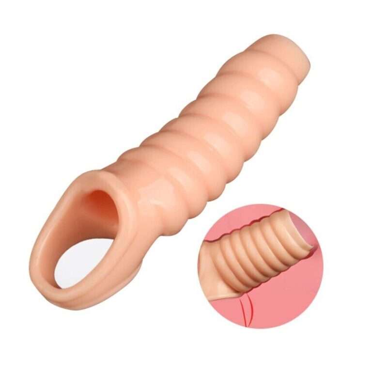 Realistic Head Open Penis Extender Sleev For Male Sex Toys For Adultjunky