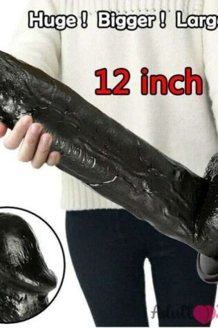 12 Inch Black Strong Suction Base Realistic Huge Penis Toy
