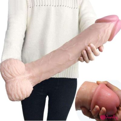 12 Inches Ultra Realistic King Dildo Big Penis with Balls & Suction Cup