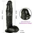 12 Inch Black Strong Suction Base Realistic Huge Penis Toy