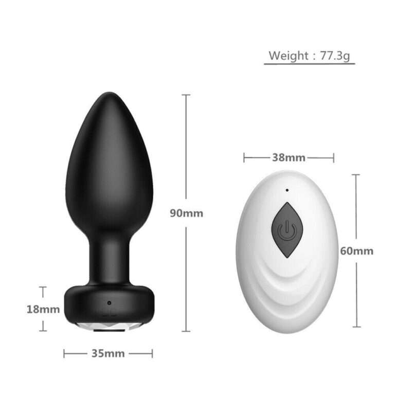 Anal Vibrator With Remote Black Colour