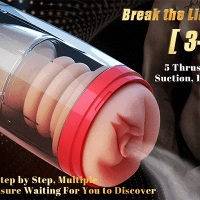 Blow Job Deep Squeeze Telescopic Pocket Pussy Sex Machine