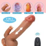 Realistic Vibrating Thrusting Dildo Vibrator & Licking Strong Suction Cup Dildo