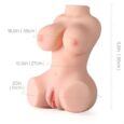 Cross Leg S Size Half Body Love Sex Doll Realistic Tight Vaginal Anal Opening for Male