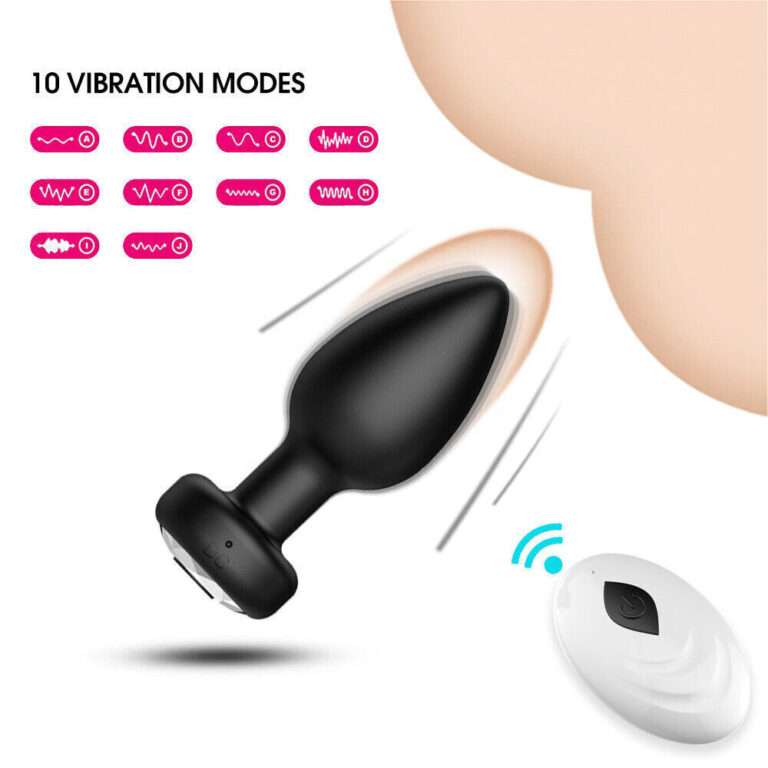 Wireless Anal ButtPlug Black For Gays