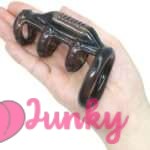 Black Vibrating Male Penis 4 Ring Cock Cage Girth Enhancer Sleeve