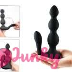 Wireless Black Remote Control Anal Putt Beads USB Charging Anal Plug Vibrator
