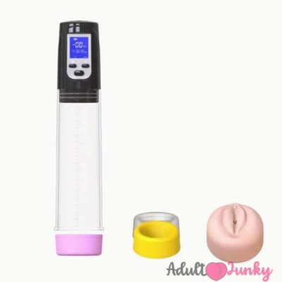 Smart Electric LED Display Penis Pump With Vagina Cap Male Masturbate Device